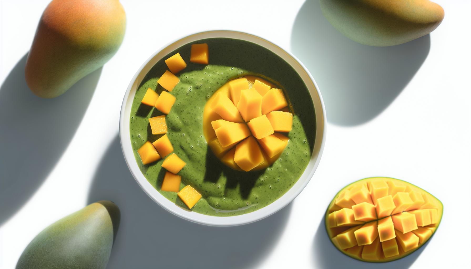 Refreshing Spinach and Mango Smoothie Bowl Recipe