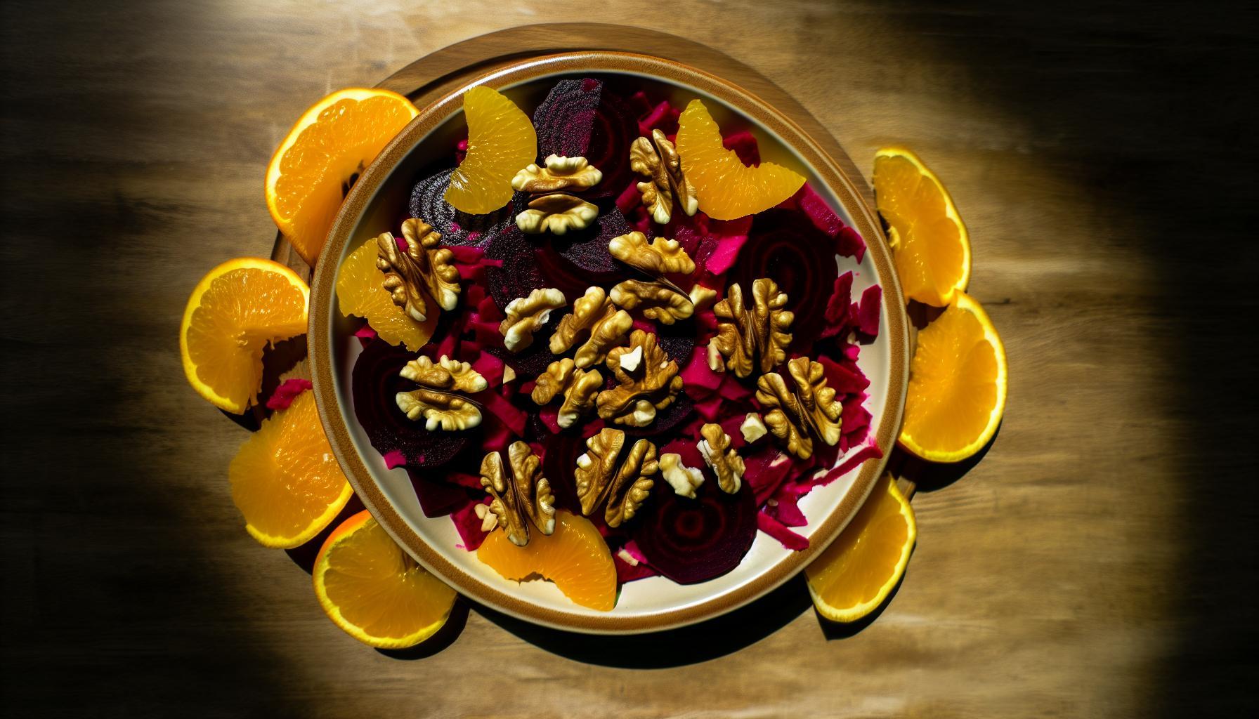 Beetroot, Walnut, and Orange Salad Recipe