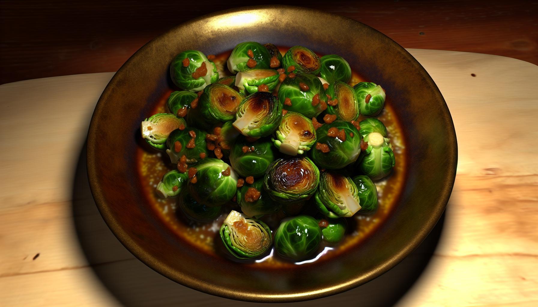 Ginger-Miso Roasted Brussels Sprouts Recipe