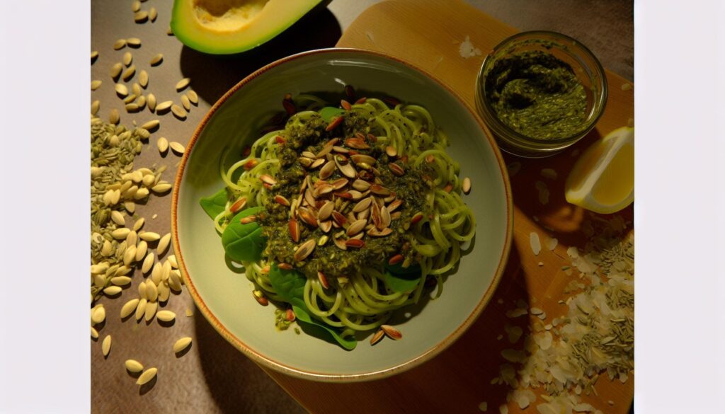 Sunflower Seed Pesto with Zoodles Recipe