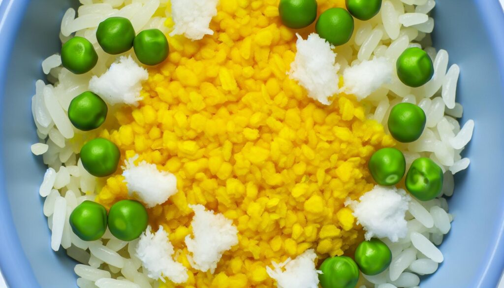 Coconut Turmeric Rice with Peas Recipe
