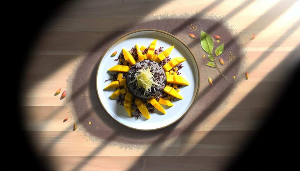 Receta de ensalada de arroz negro y mango