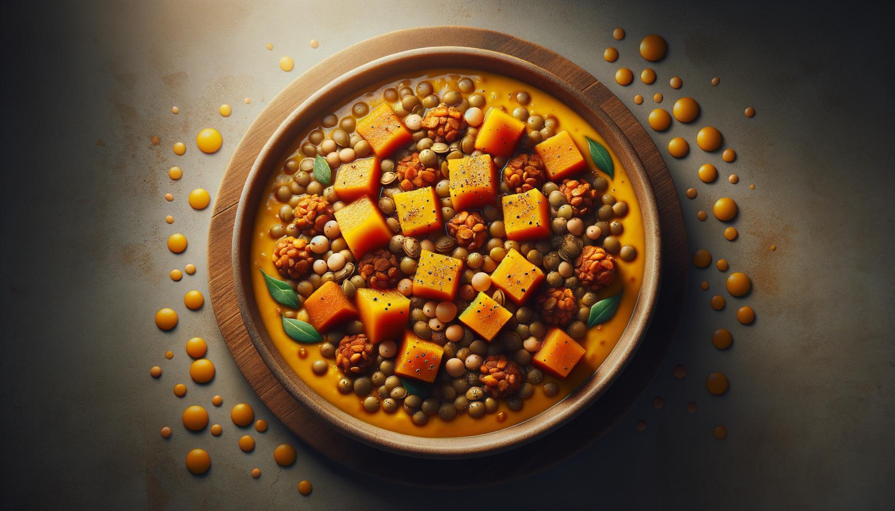 Receta de sopa de lentejas y calabaza al curry