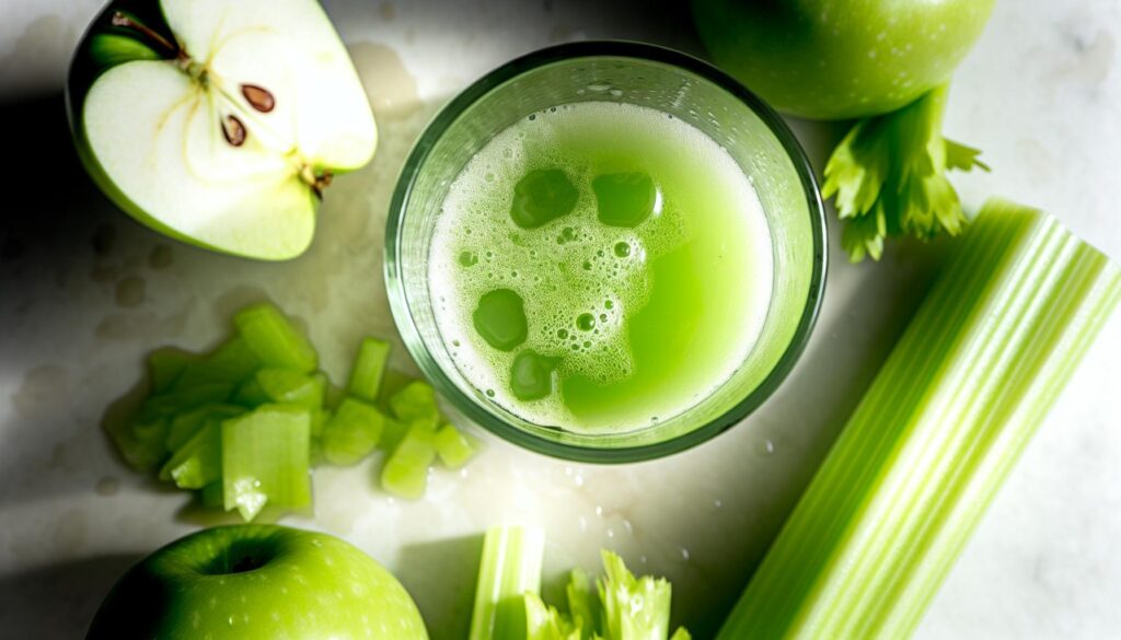 Receta de zumo detox de manzana verde y apio