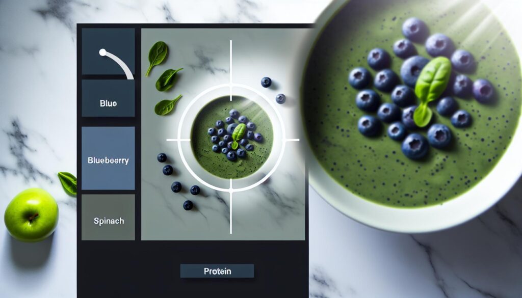 Receta de batido proteínico de espinacas y arándanos