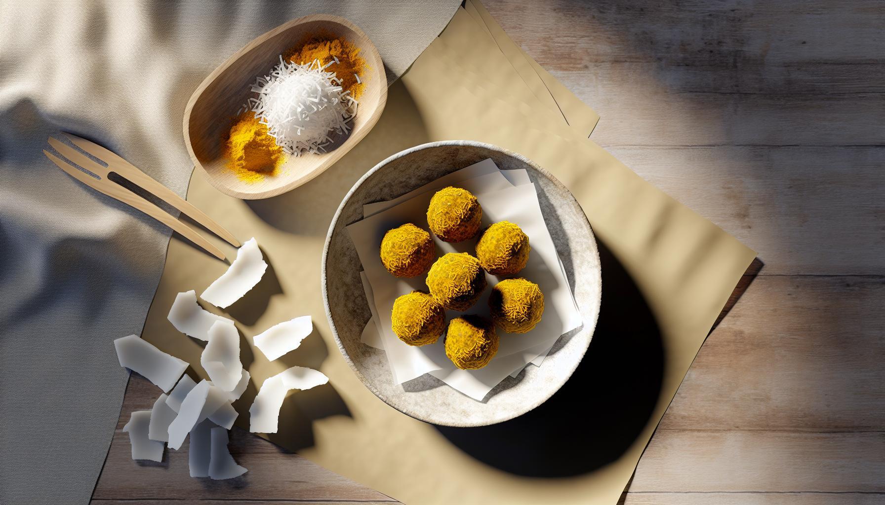Raw Coconut Turmeric Bites Recipe