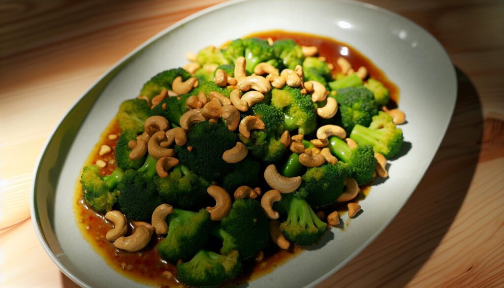 Broccoli Cashew Stir Fry with Ginger Sauce Recipe