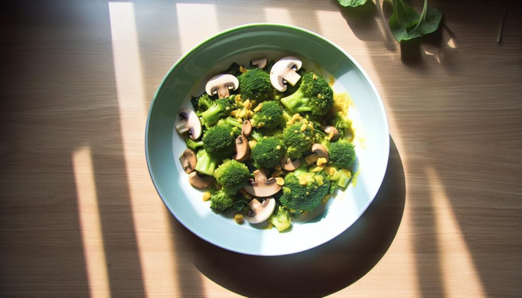Steamed Broccoli and Mushroom Medley Recipe