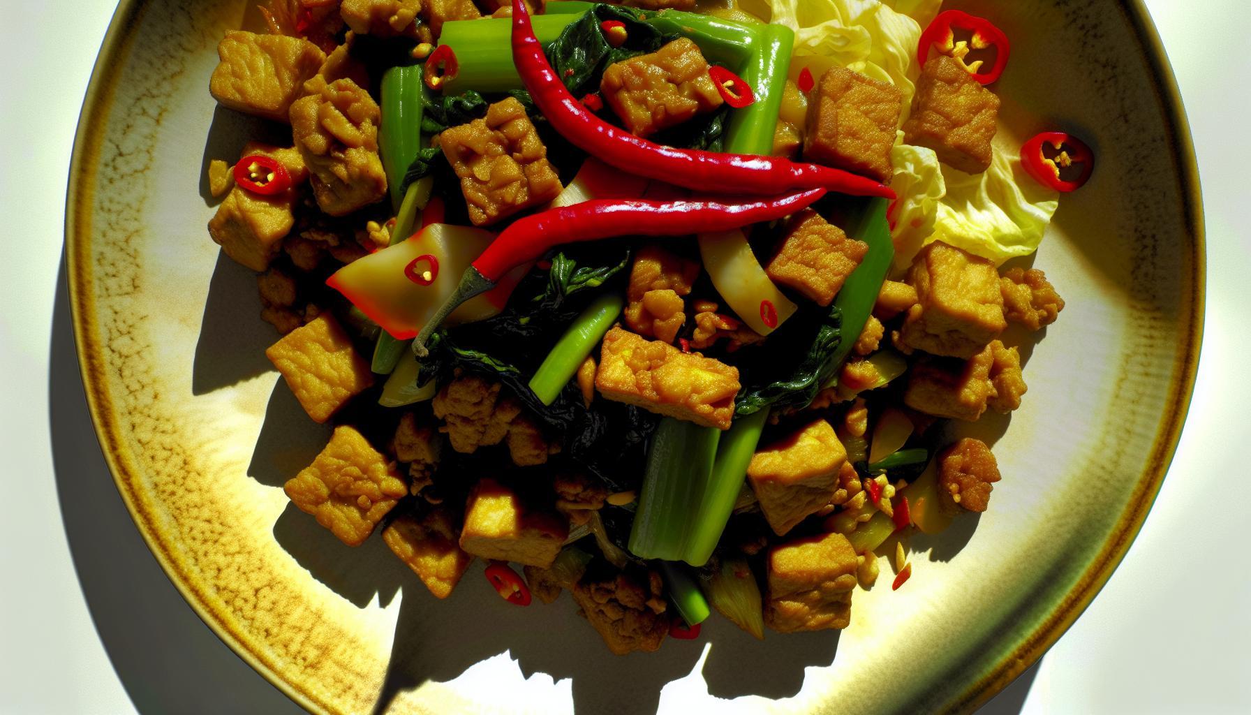 Ginger Chili Tempeh Stir Fry Recipe