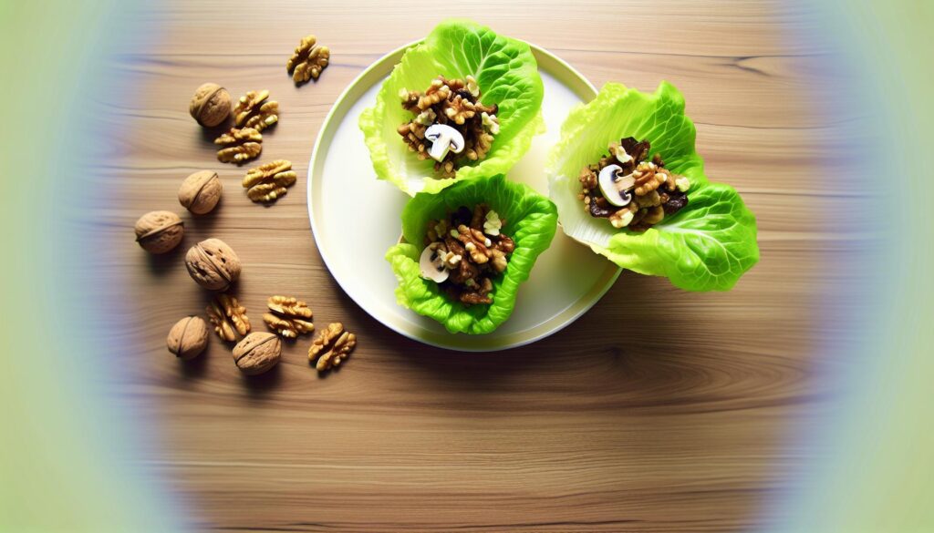 Walnut Mushroom Lettuce Cups Recipe