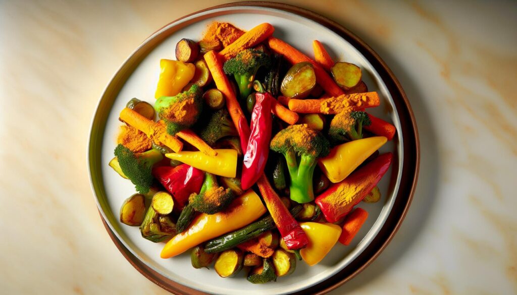 Spicy Turmeric Roasted Vegetables Recipe