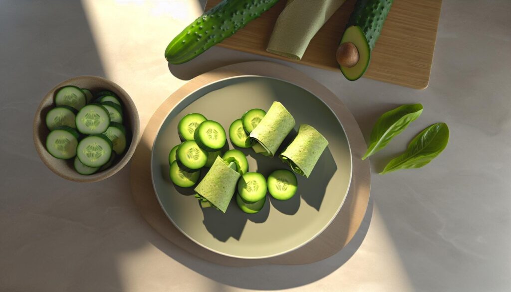 Refreshing Avocado and Cucumber Detox Wraps Recipe