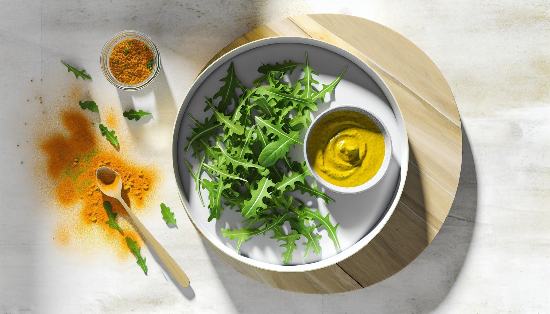 Arugula Salad with Turmeric Dressing Recipe
