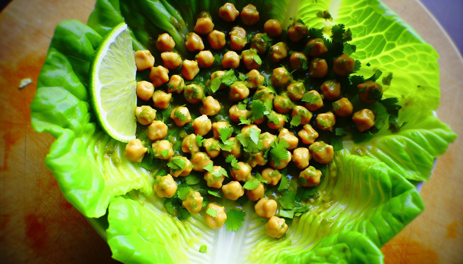 Cilantro Lime Chickpea Lettuce Boats Recipe