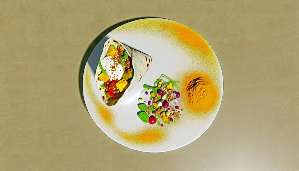 Turmeric Spiced Hummus Wrap Recipe