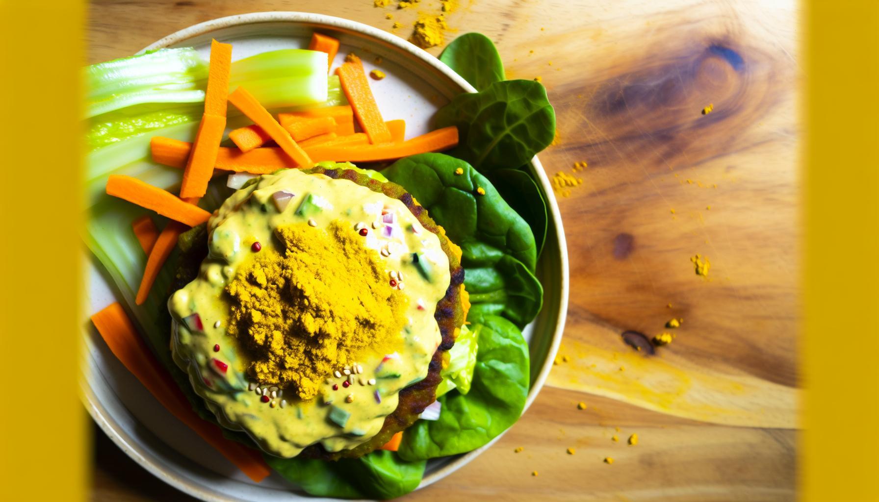 Turmeric Tahini Veggie Burger Recipe