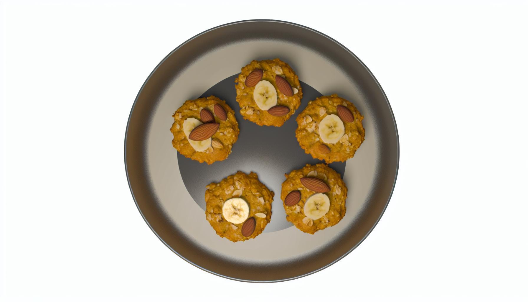 Receta de galletas de plátano y avena con mantequilla de almendras