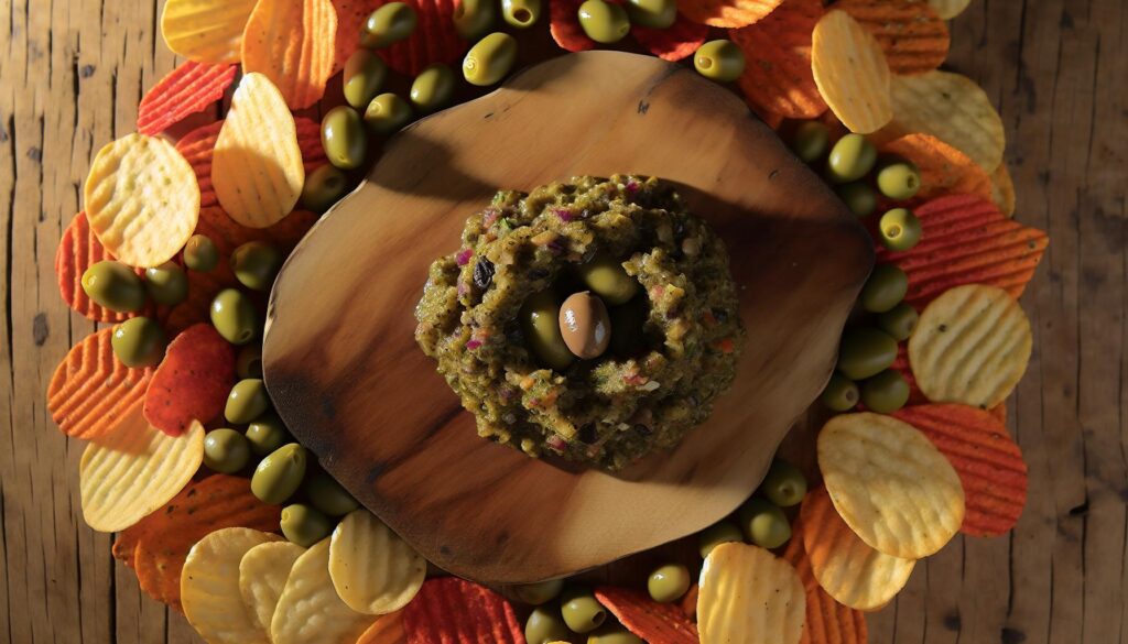 Herbed Olive Tapenade with Veggie Chips Recipe