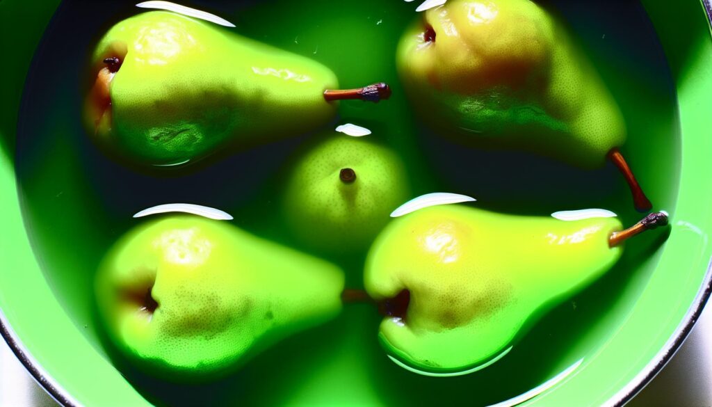 Green Tea Poached Pears Recipe
