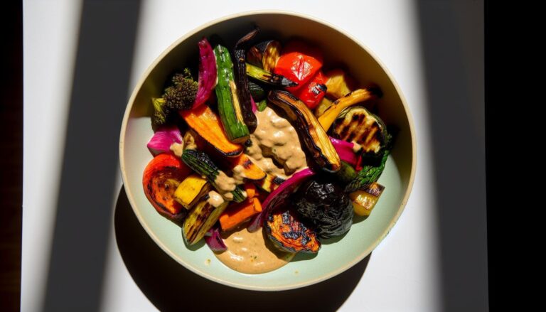 Roasted Veggie Bowl with Tahini Drizzle Recipe