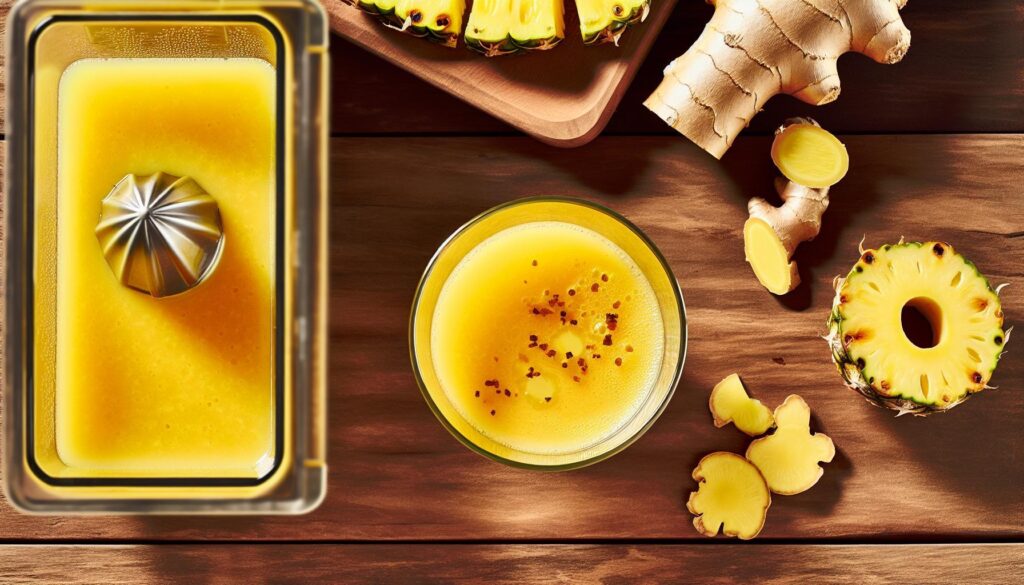 Fresh Ginger Pineapple Juice Recipe
