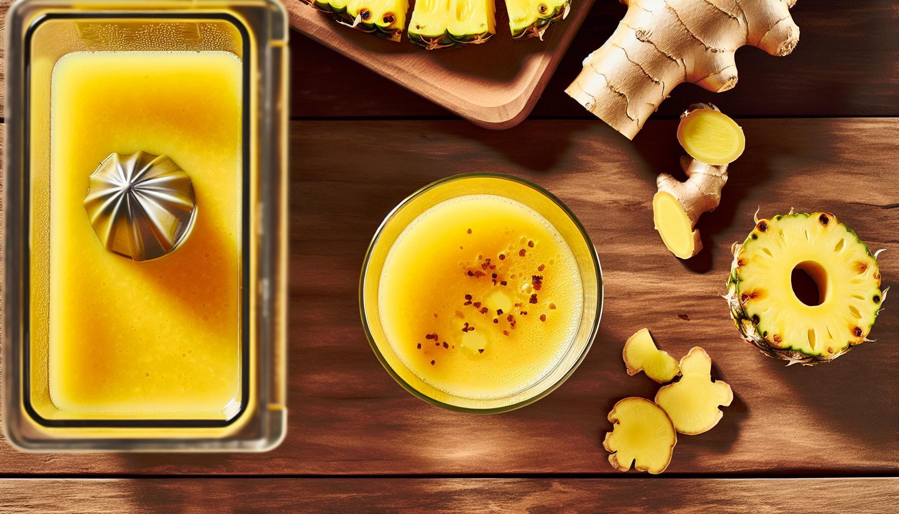 Fresh Ginger Pineapple Juice Recipe