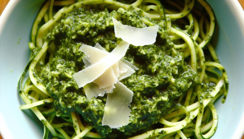 Fresh and Flavorful Zucchini Noodles with Pesto Recipe