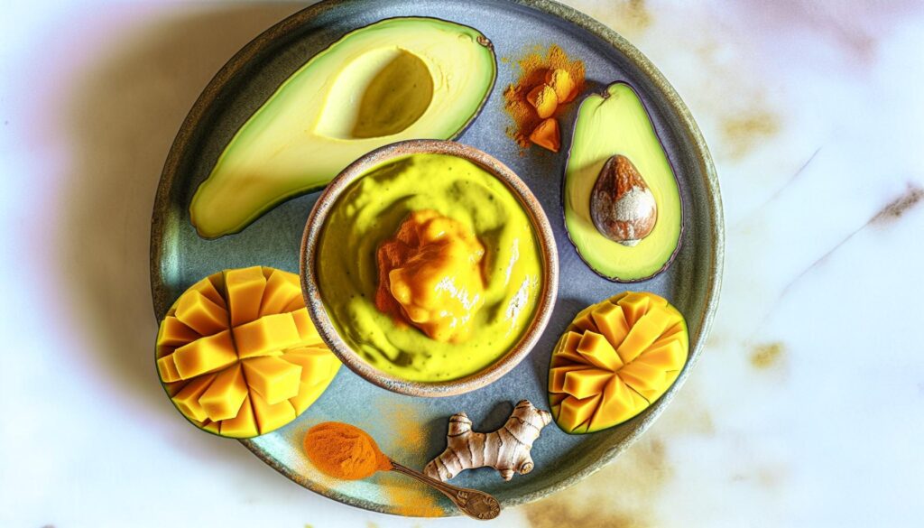 Mango Avocado Smoothie with Turmeric Recipe