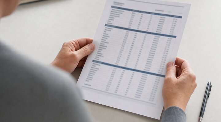 Person reading a printed blood test report showing inflammatory markers