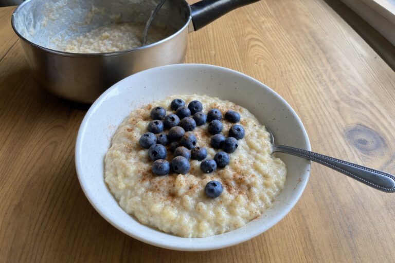 Homemade banana and Coconut Breakfast Porridge